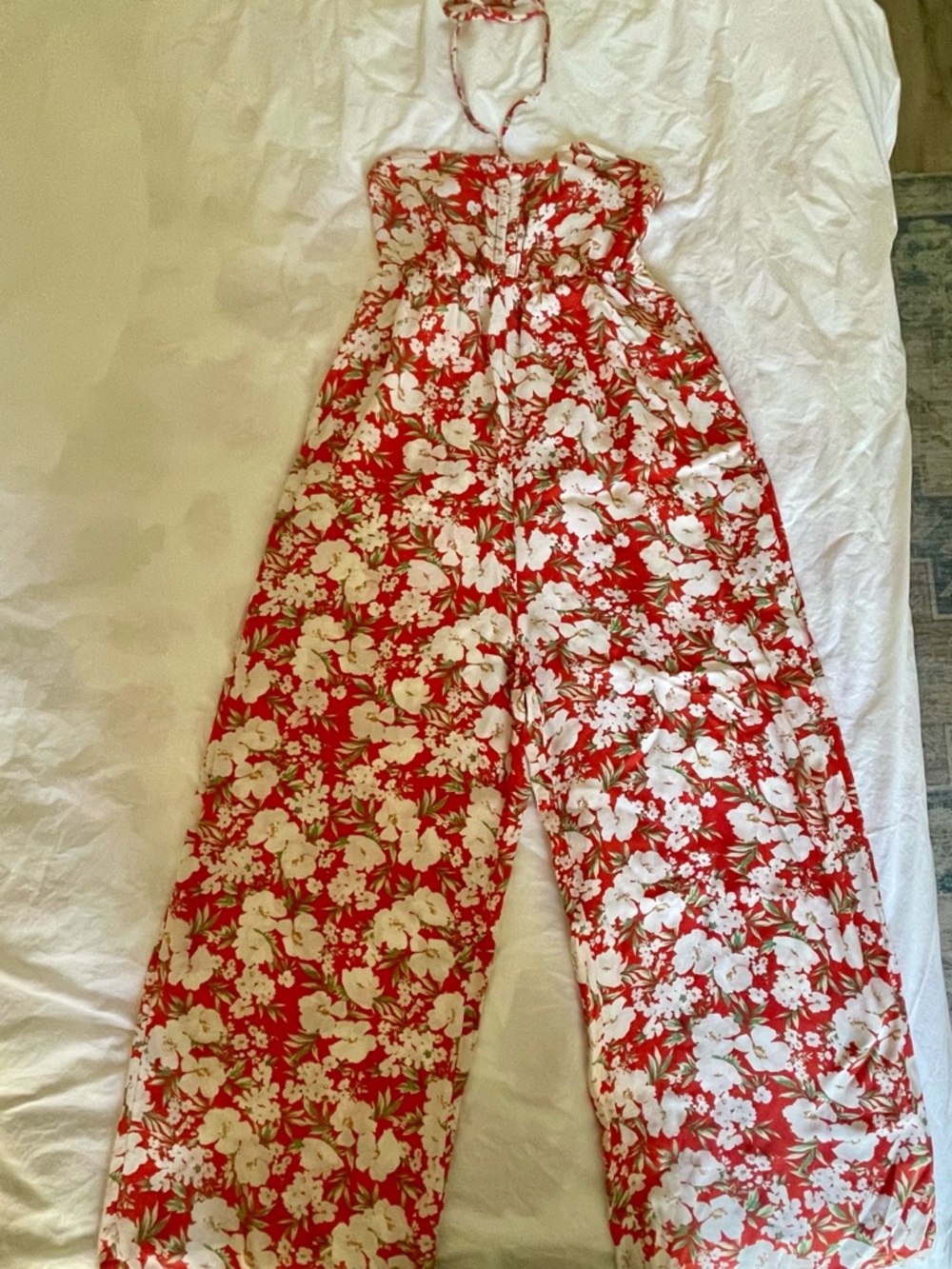 AMERICAN EAGLE Floral Halter Jumpsuit